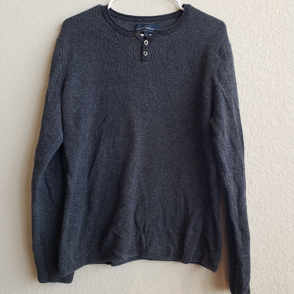 Lucky Brand Henley Pullover Sweater - L